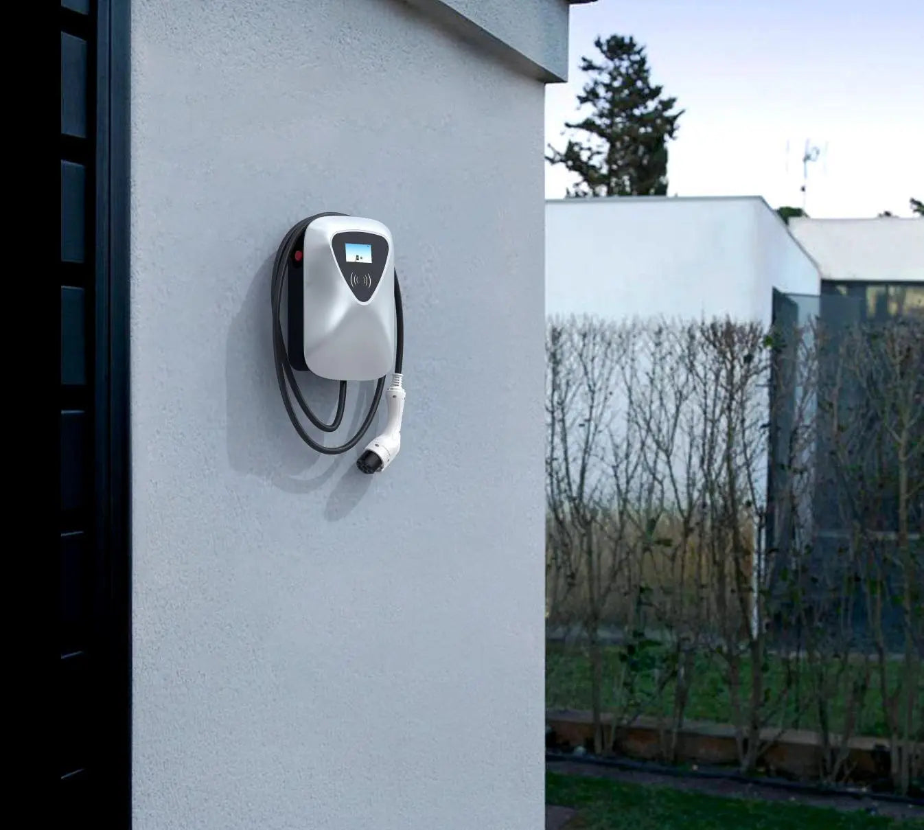Supplier-supplied wall-mounted AC EV charger installation image