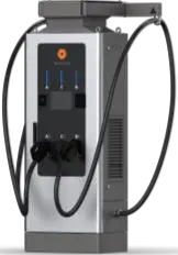 Left angled view of StarCharge Jupiter V3 EV charger
