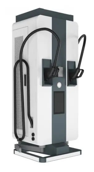 Supplier-supplied rendering of a dual-connector DC fast charger